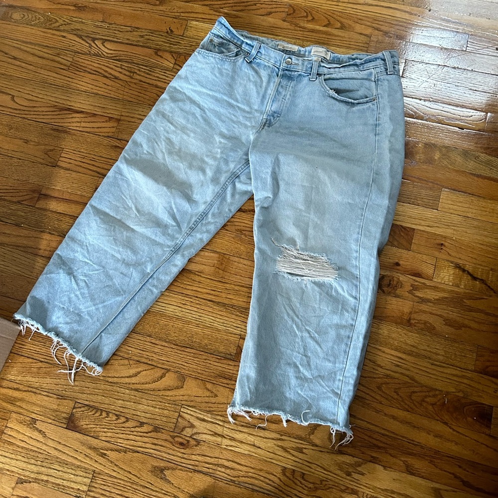 Light Blue Distressed Women's Jeans